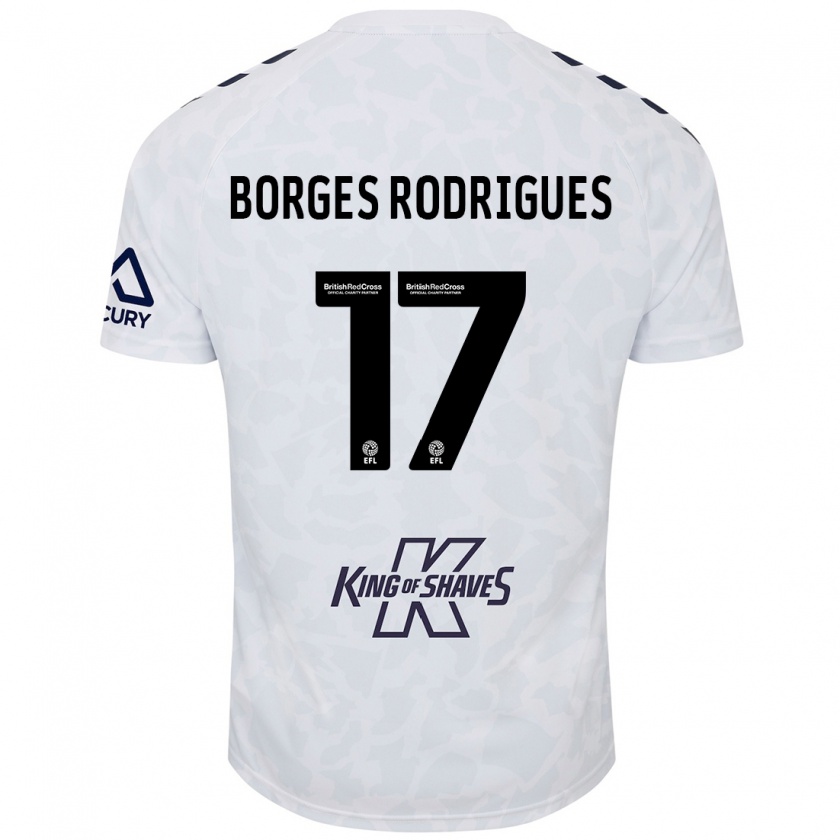 Kandiny Kinder Raphael Borges Rodrigues #17 Weiß Auswärtstrikot Trikot 2024/25 T-Shirt