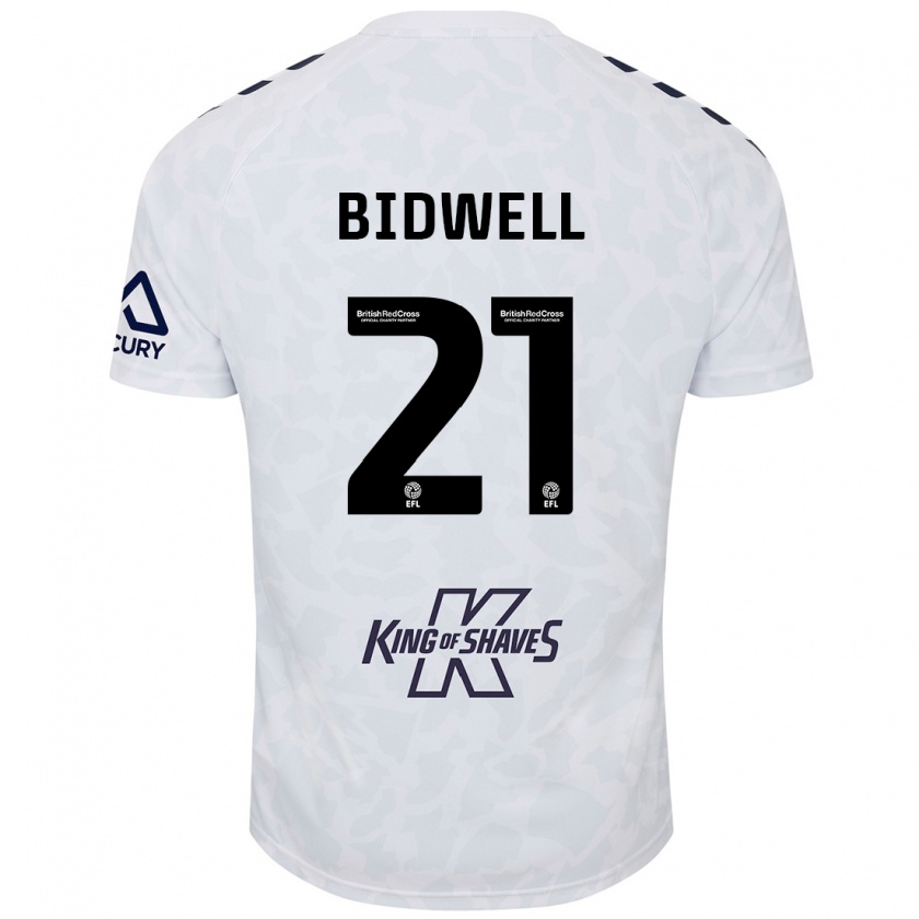 Kandiny Kinder Jake Bidwell #21 Weiß Auswärtstrikot Trikot 2024/25 T-Shirt