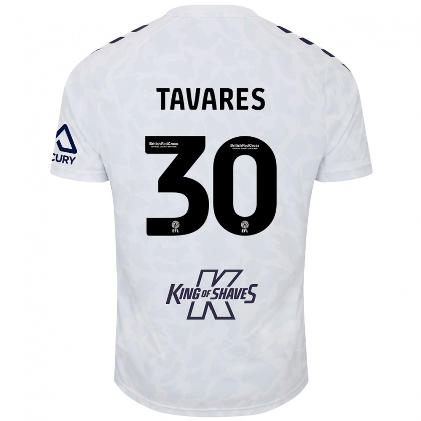 Kandiny Kinder Fábio Tavares #30 Weiß Auswärtstrikot Trikot 2024/25 T-Shirt