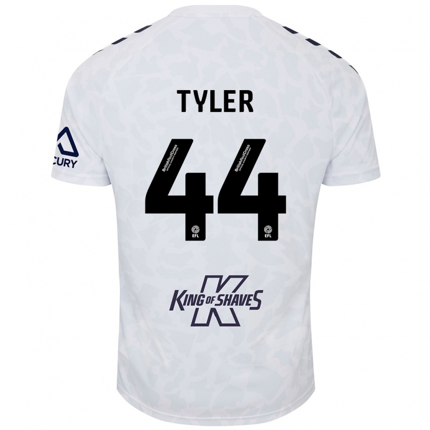 Kandiny Kinder Cian Tyler #44 Weiß Auswärtstrikot Trikot 2024/25 T-Shirt