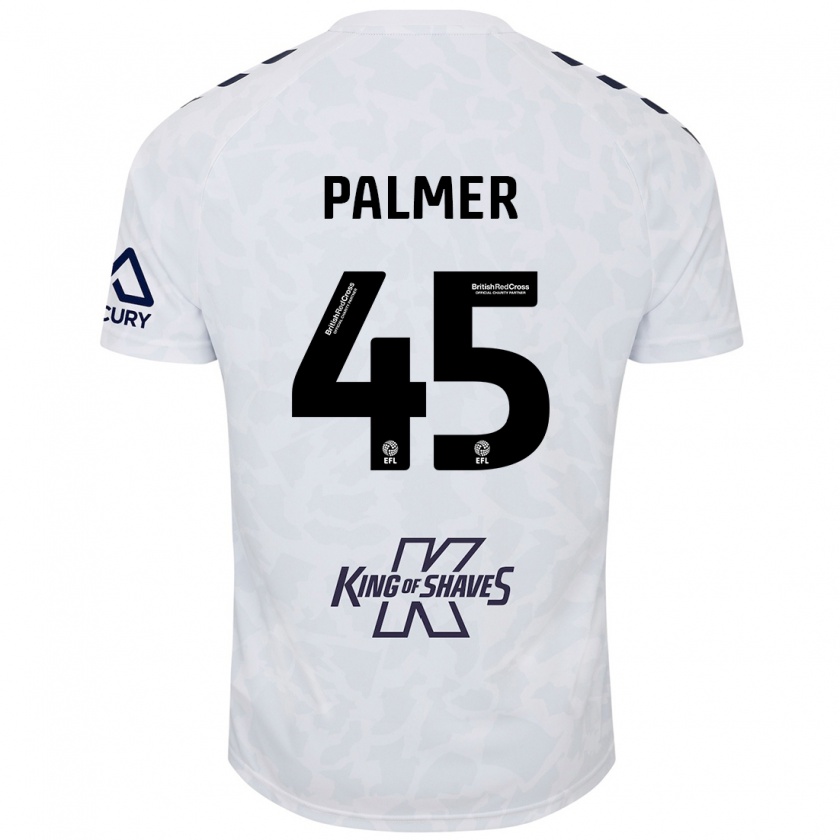 Kandiny Kinder Kasey Palmer #45 Weiß Auswärtstrikot Trikot 2024/25 T-Shirt