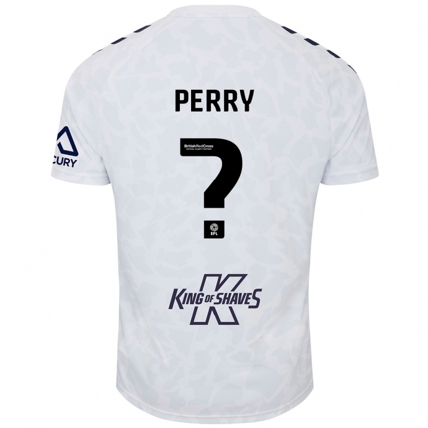 Kandiny Kinder Callum Perry #0 Weiß Auswärtstrikot Trikot 2024/25 T-Shirt