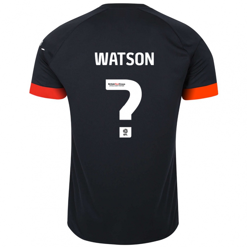 Kandiny Kinder Louie Watson #0 Schwarz Orange Auswärtstrikot Trikot 2024/25 T-Shirt