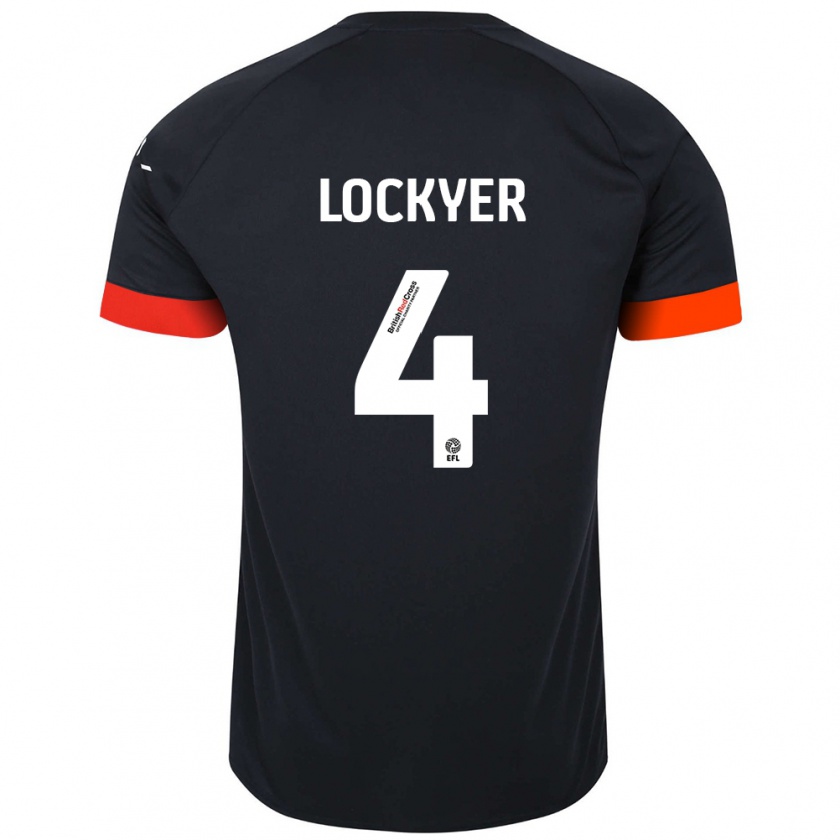 Kandiny Kinder Tom Lockyer #4 Schwarz Orange Auswärtstrikot Trikot 2024/25 T-Shirt