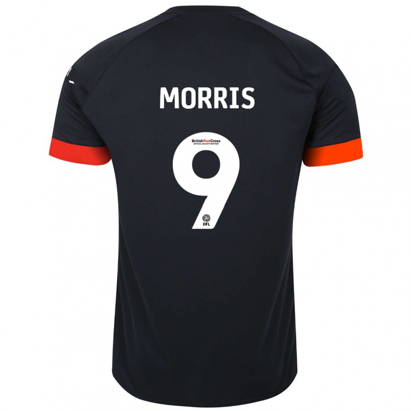 Kandiny Kinder Carlton Morris #9 Schwarz Orange Auswärtstrikot Trikot 2024/25 T-Shirt