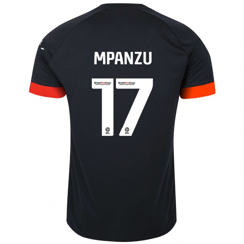 Kandiny Kinder Pelly Ruddock Mpanzu #17 Schwarz Orange Auswärtstrikot Trikot 2024/25 T-Shirt