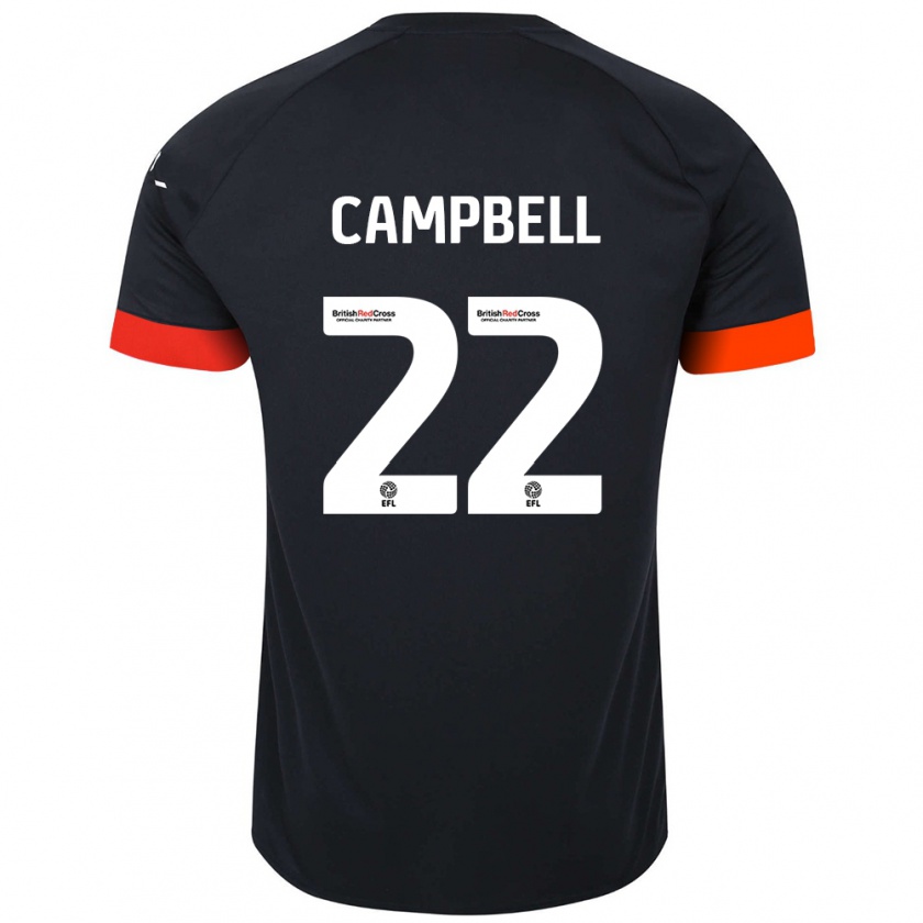 Kandiny Kinder Allan Campbell #22 Schwarz Orange Auswärtstrikot Trikot 2024/25 T-Shirt