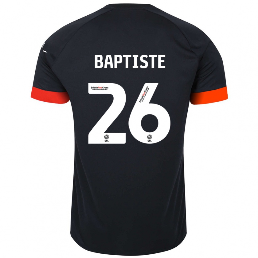 Kandiny Kinder Shandon Baptiste #26 Schwarz Orange Auswärtstrikot Trikot 2024/25 T-Shirt