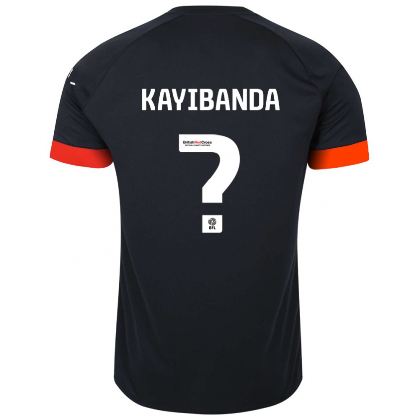 Kandiny Kinder Claude Kayibanda #0 Schwarz Orange Auswärtstrikot Trikot 2024/25 T-Shirt