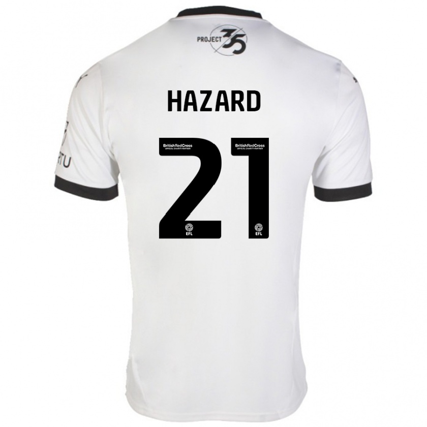 Kandiny Kinder Conor Hazard #21 Weiß Schwarz Auswärtstrikot Trikot 2024/25 T-Shirt