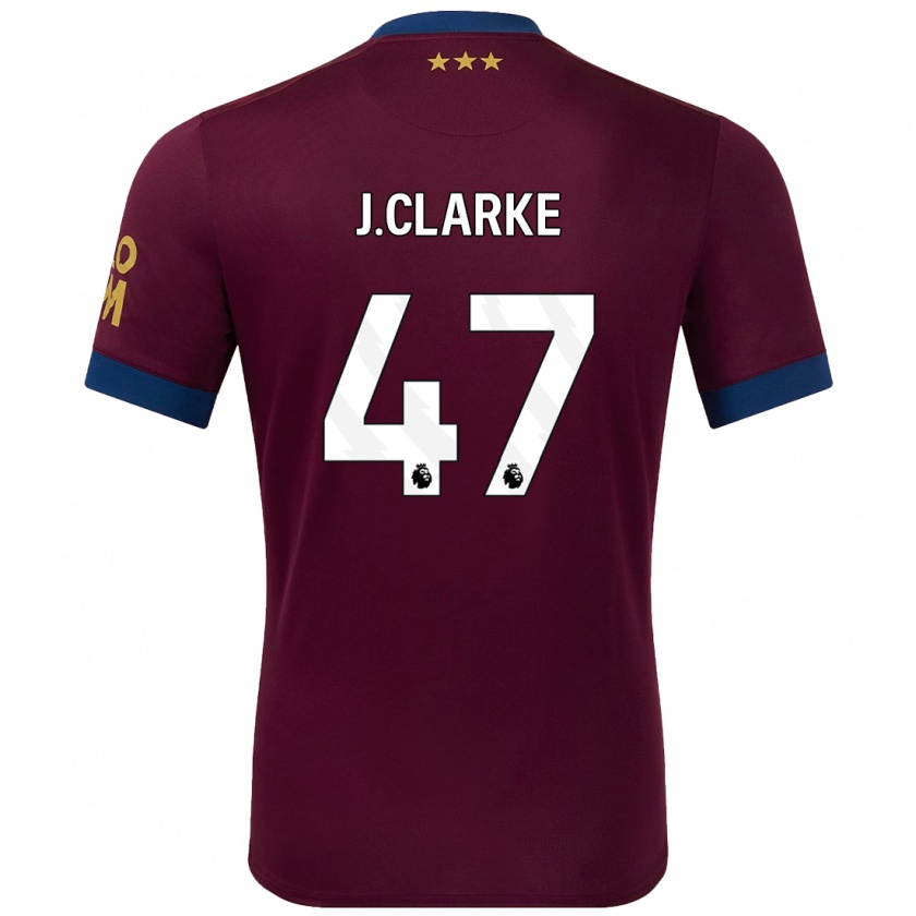 Kandiny Kinder Jack Clarke #47 Braun Auswärtstrikot Trikot 2024/25 T-Shirt