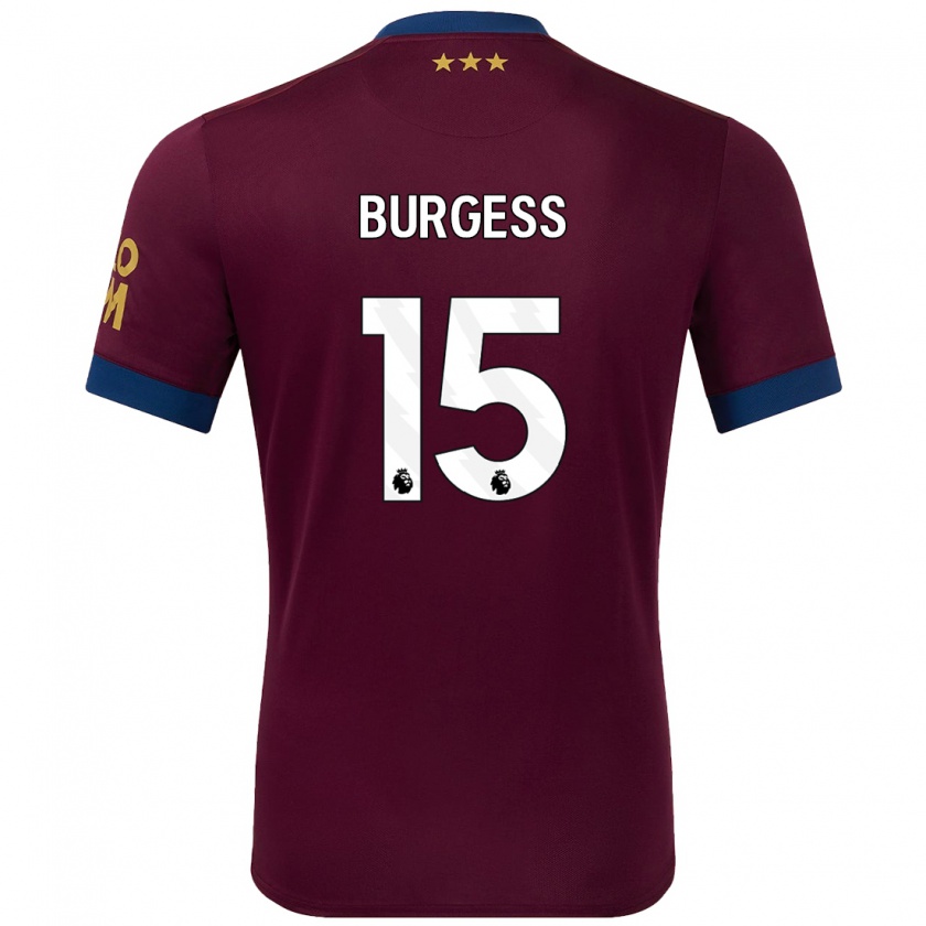 Kandiny Kinder Cameron Burgess #15 Braun Auswärtstrikot Trikot 2024/25 T-Shirt