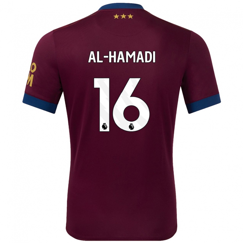 Kandiny Kinder Ali Al-Hamadi #16 Braun Auswärtstrikot Trikot 2024/25 T-Shirt