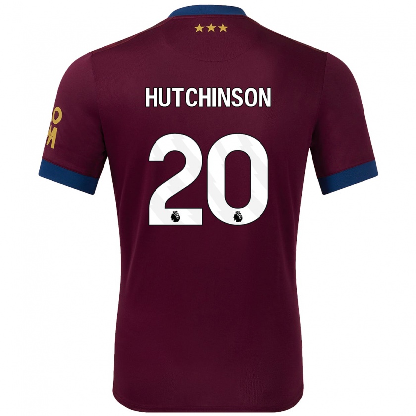 Kandiny Kinder Omari Hutchinson #20 Braun Auswärtstrikot Trikot 2024/25 T-Shirt