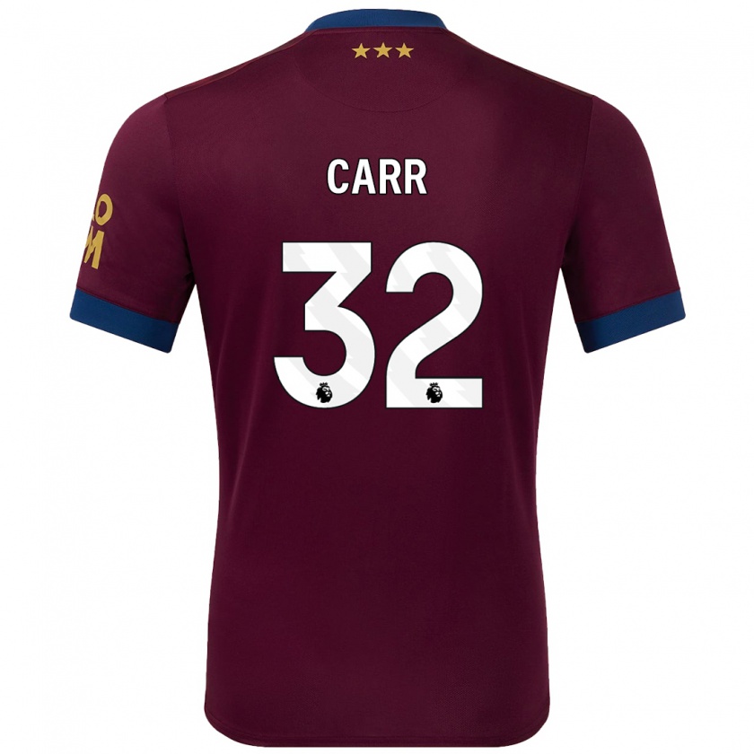 Kandiny Kinder Ryan Carr #32 Braun Auswärtstrikot Trikot 2024/25 T-Shirt