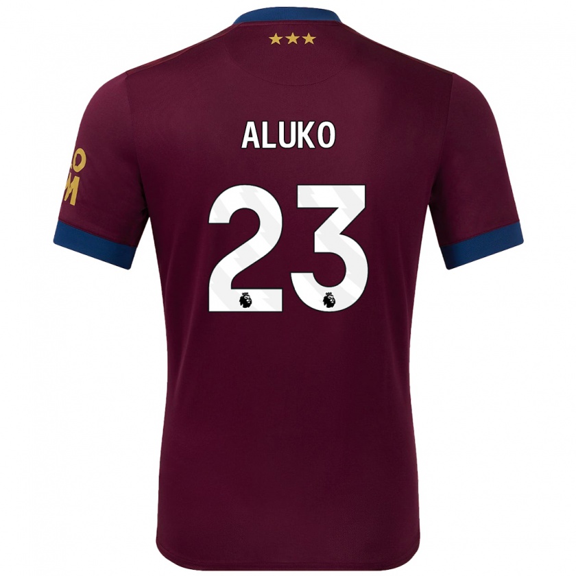 Kandiny Kinder Sone Aluko #23 Braun Auswärtstrikot Trikot 2024/25 T-Shirt