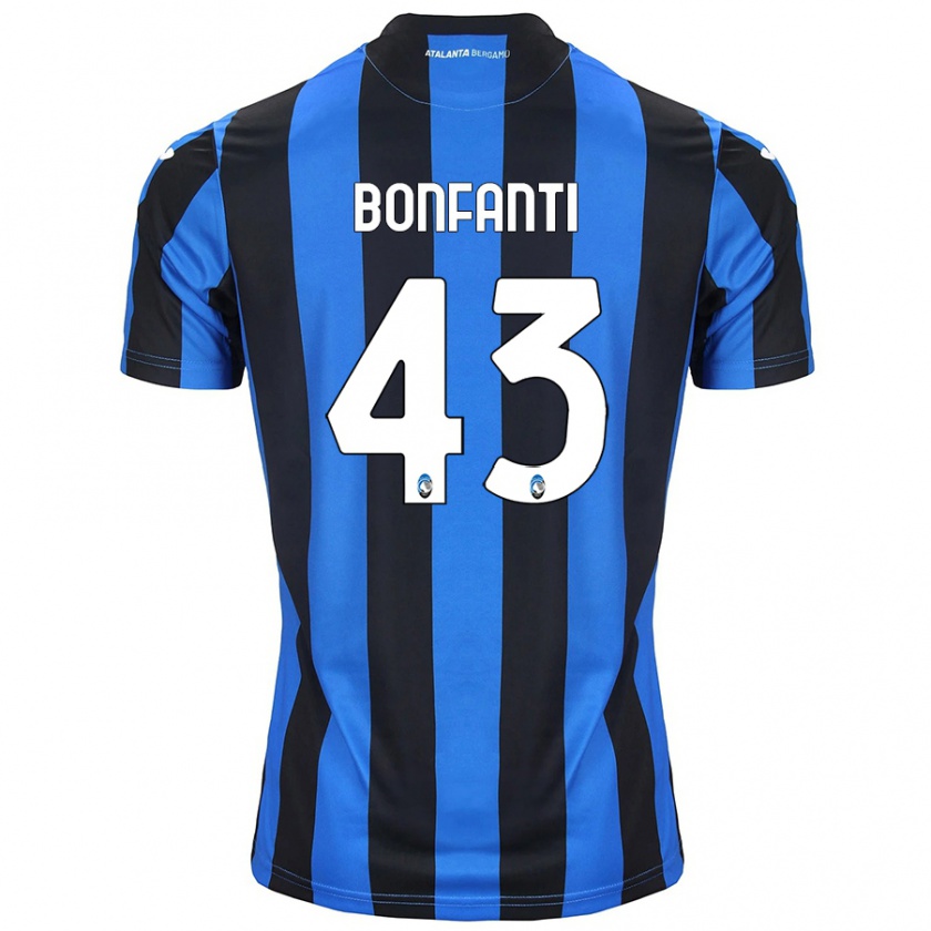 Kandiny Herren Giovanni Bonfanti #43 Blau Schwarz Heimtrikot Trikot 2024/25 T-Shirt