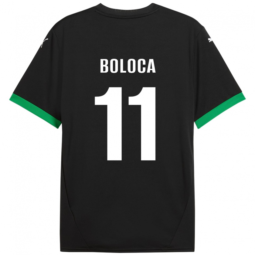 Kandiny Herren Daniel Boloca #11 Schwarz Dunkelgrün Heimtrikot Trikot 2024/25 T-Shirt