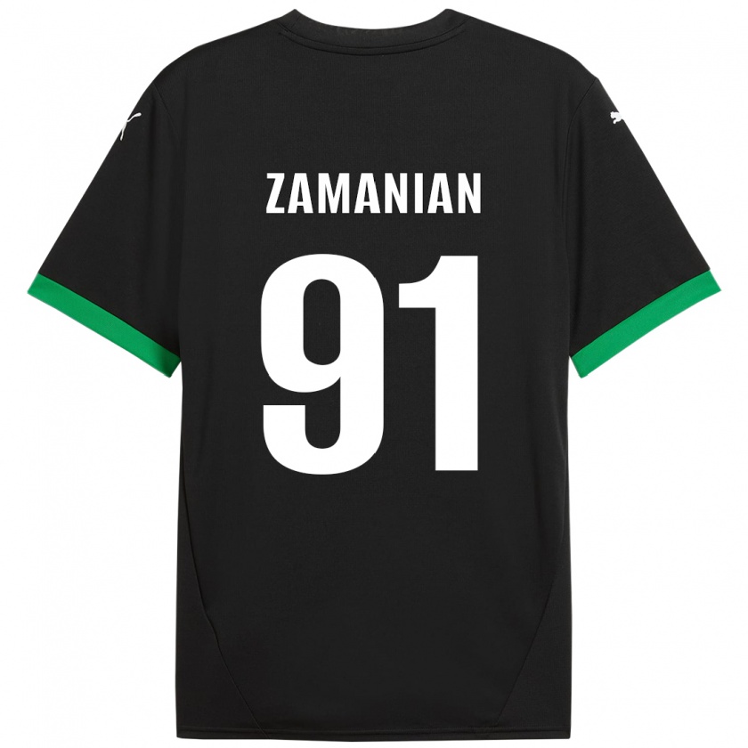 Kandiny Herren Annahita Zamanian #91 Schwarz Dunkelgrün Heimtrikot Trikot 2024/25 T-Shirt