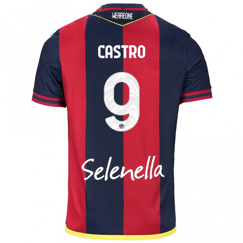 Kandiny Herren Santiago Castro #9 Rot Königsblau Heimtrikot Trikot 2024/25 T-Shirt