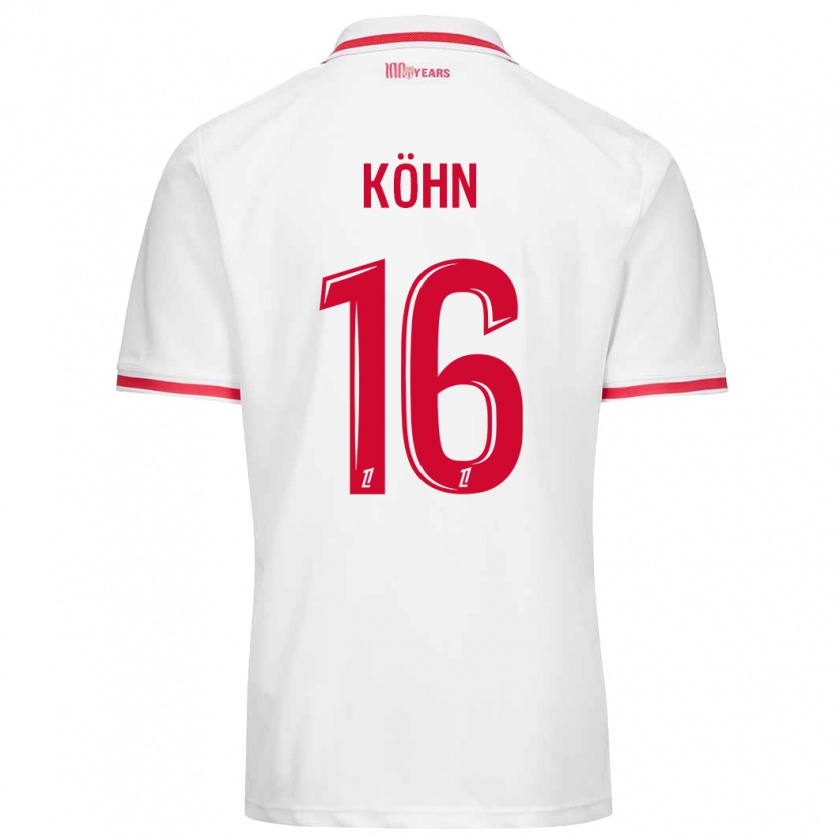 Kandiny Herren Philipp Köhn #16 Weiß Rot Heimtrikot Trikot 2024/25 T-Shirt