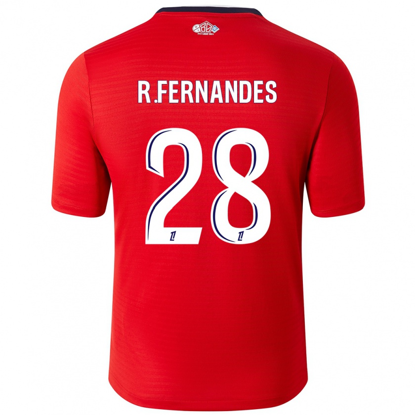 Kandiny Herren Rafael Fernandes #28 Rot Weiß Heimtrikot Trikot 2024/25 T-Shirt