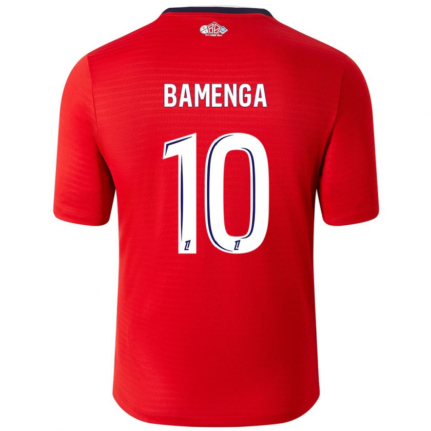 Kandiny Herren Naomie Bamenga #10 Rot Weiß Heimtrikot Trikot 2024/25 T-Shirt