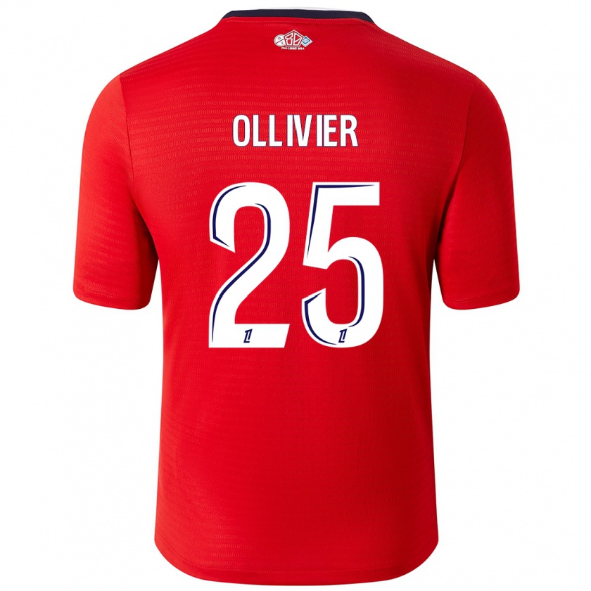 Kandiny Herren Agathe Ollivier #25 Rot Weiß Heimtrikot Trikot 2024/25 T-Shirt