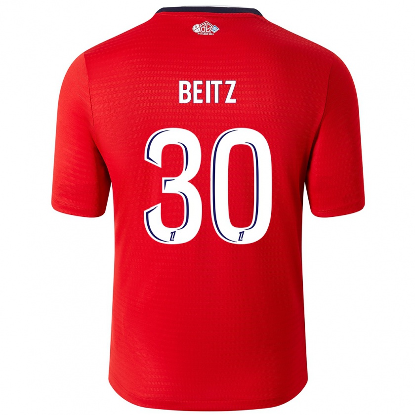 Kandiny Herren Taylor Beitz #30 Rot Weiß Heimtrikot Trikot 2024/25 T-Shirt