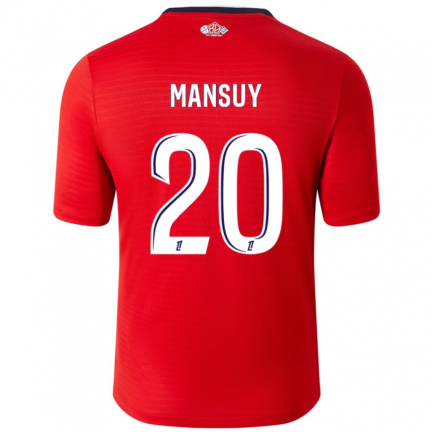 Kandiny Herren Heloise Mansuy #20 Rot Weiß Heimtrikot Trikot 2024/25 T-Shirt