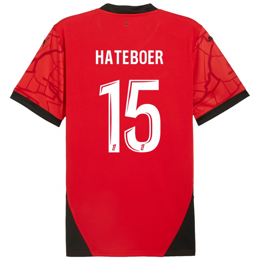 Kandiny Herren Hans Hateboer #15 Rot Schwarz Heimtrikot Trikot 2024/25 T-Shirt