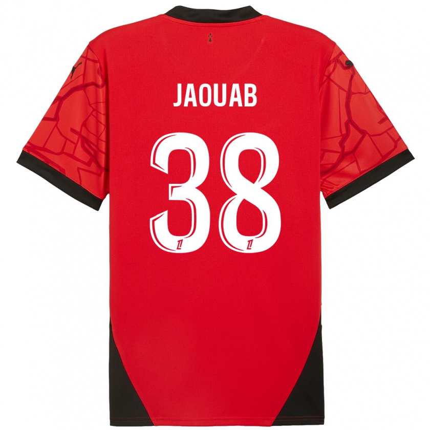 Kandiny Herren Mohamed Jaouab #38 Rot Schwarz Heimtrikot Trikot 2024/25 T-Shirt