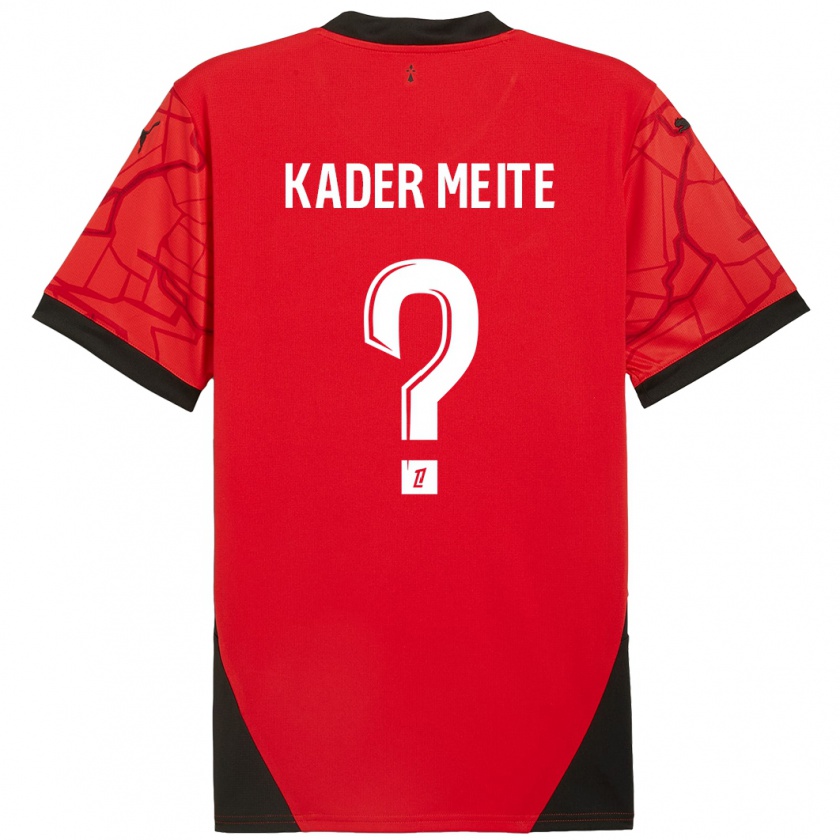 Kandiny Herren Mohamed Kader Meïté #0 Rot Schwarz Heimtrikot Trikot 2024/25 T-Shirt