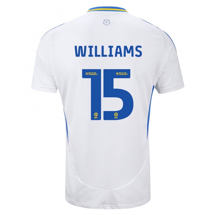 Kandiny Herren Paige Williams #15 Weiß Blau Heimtrikot Trikot 2024/25 T-Shirt