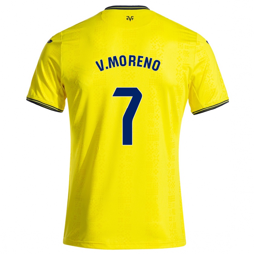 Kandiny Herren Víctor Moreno #7 Gelb Schwarz Heimtrikot Trikot 2024/25 T-Shirt