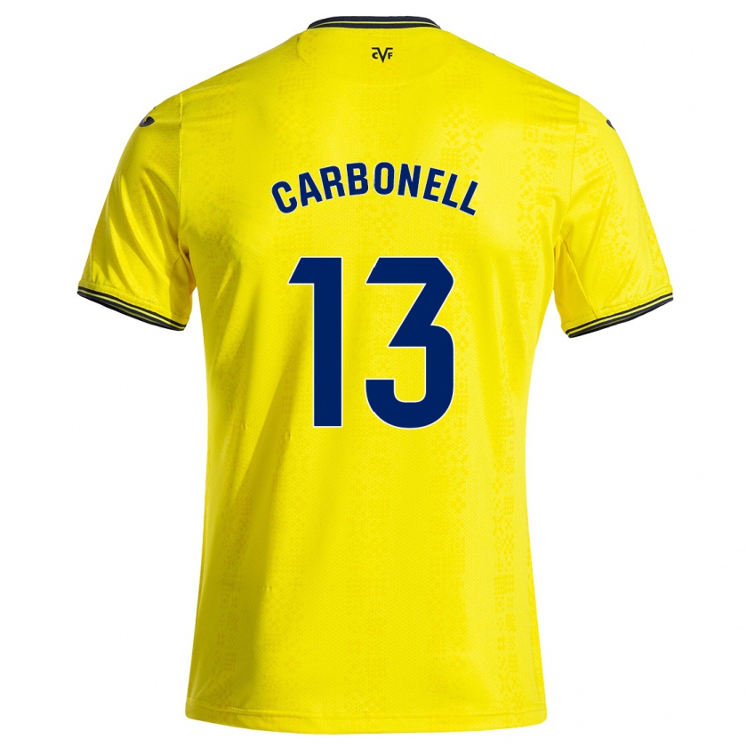 Kandiny Herren Carmen Carbonell #13 Gelb Schwarz Heimtrikot Trikot 2024/25 T-Shirt