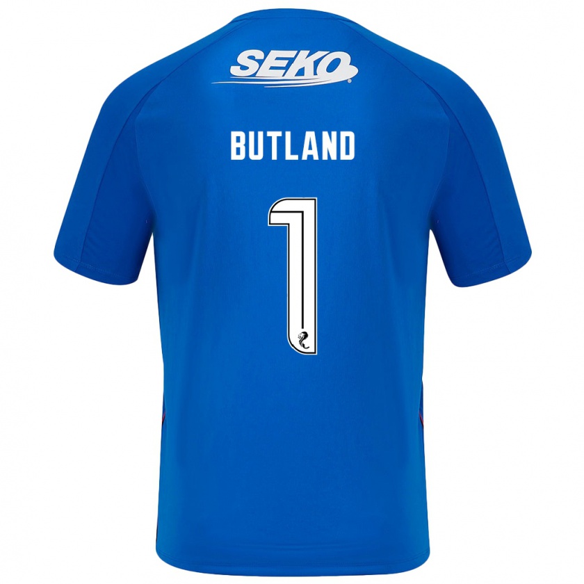 Kandiny Herren Jack Butland #1 Dunkelblau Heimtrikot Trikot 2024/25 T-Shirt