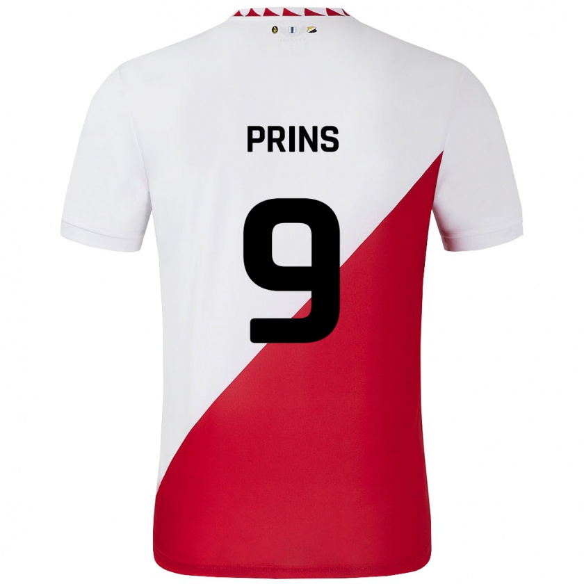 Kandiny Herren Femke Prins #9 Weiß Rot Heimtrikot Trikot 2024/25 T-Shirt