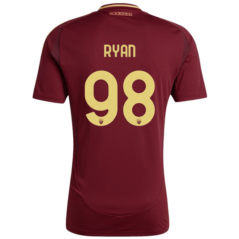 Kandiny Herren Mathew Ryan #98 Rot Braun Gold Heimtrikot Trikot 2024/25 T-Shirt