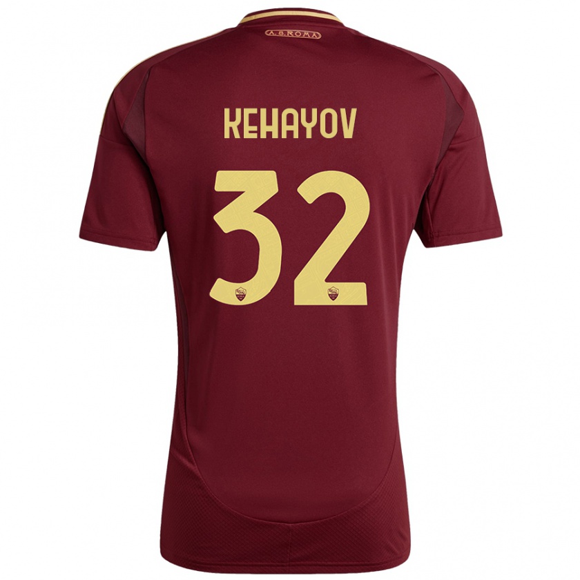 Kandiny Herren Atanas Kehayov #32 Rot Braun Gold Heimtrikot Trikot 2024/25 T-Shirt