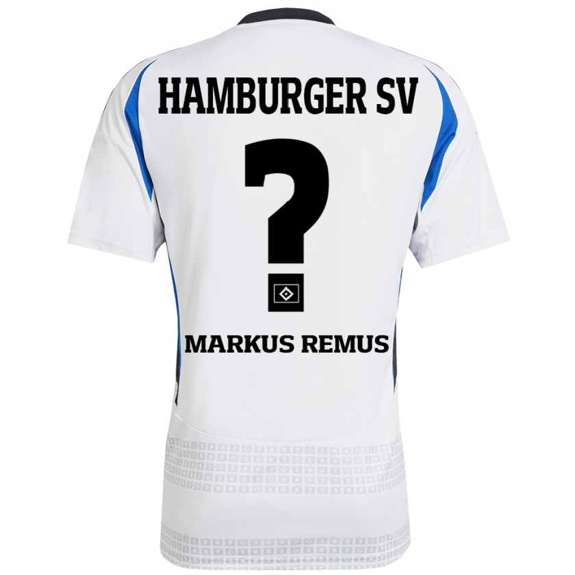 Kandiny Herren Markus Remus #0 Weiß Blau Heimtrikot Trikot 2024/25 T-Shirt