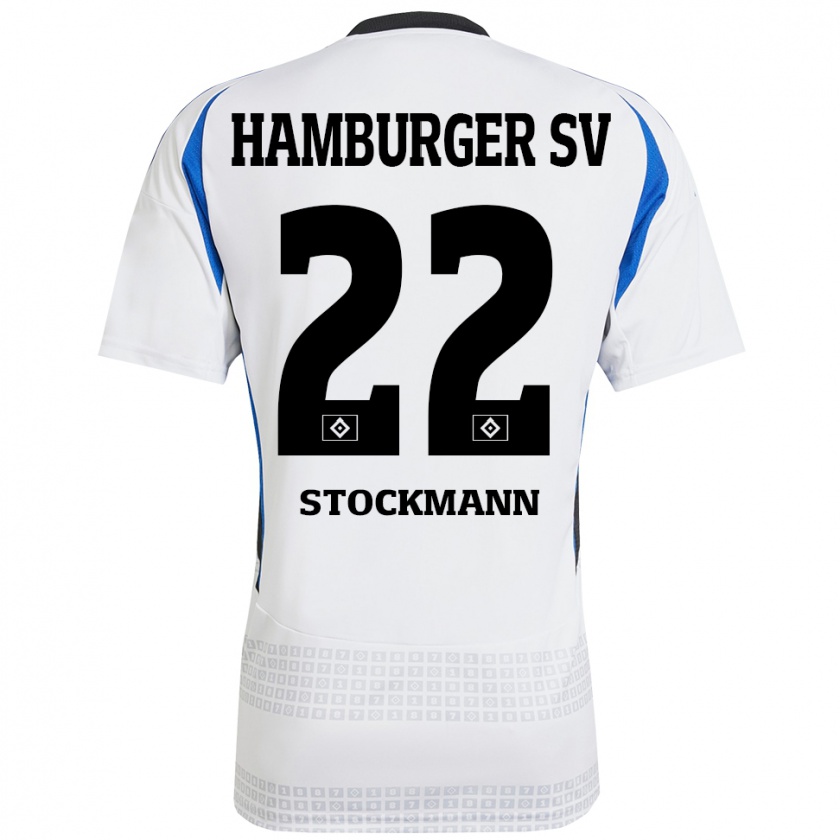 Kandiny Herren Sarah Stöckmann #22 Weiß Blau Heimtrikot Trikot 2024/25 T-Shirt