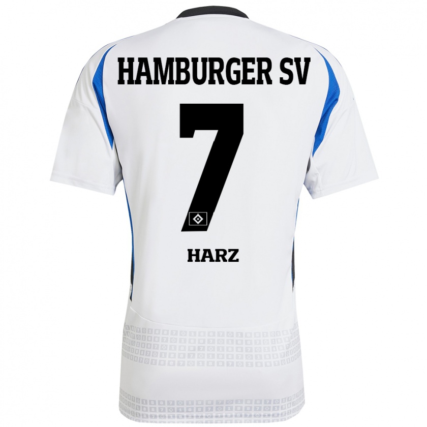 Kandiny Herren Theo Harz #7 Weiß Blau Heimtrikot Trikot 2024/25 T-Shirt