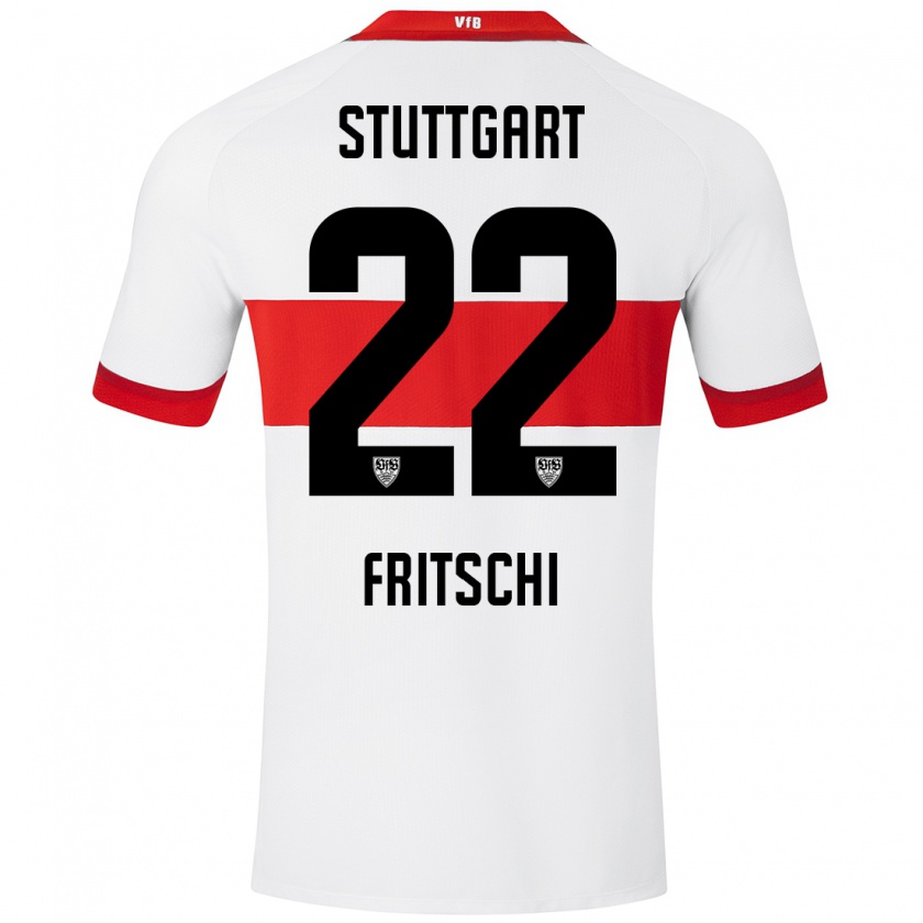 Kandiny Herren Paulo Fritschi #22 Weiß Rot Heimtrikot Trikot 2024/25 T-Shirt