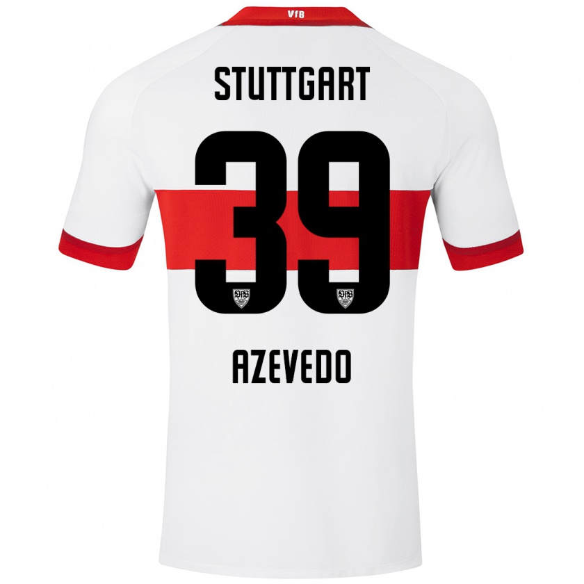 Kandiny Herren Alexandre Azevedo #39 Weiß Rot Heimtrikot Trikot 2024/25 T-Shirt