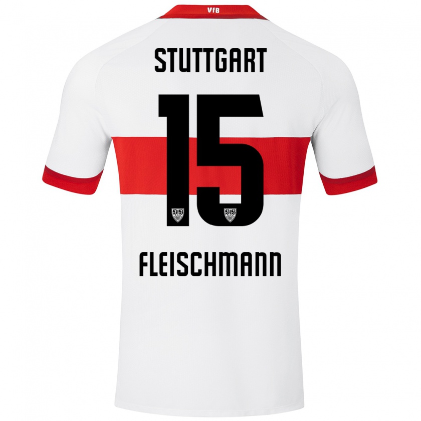 Kandiny Herren Svea Fleischmann #15 Weiß Rot Heimtrikot Trikot 2024/25 T-Shirt