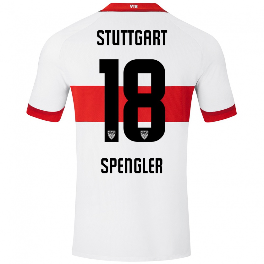 Kandiny Herren Jana Spengler #18 Weiß Rot Heimtrikot Trikot 2024/25 T-Shirt