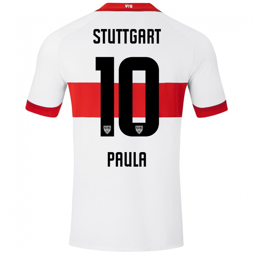 Kandiny Herren Raul Paula #10 Weiß Rot Heimtrikot Trikot 2024/25 T-Shirt