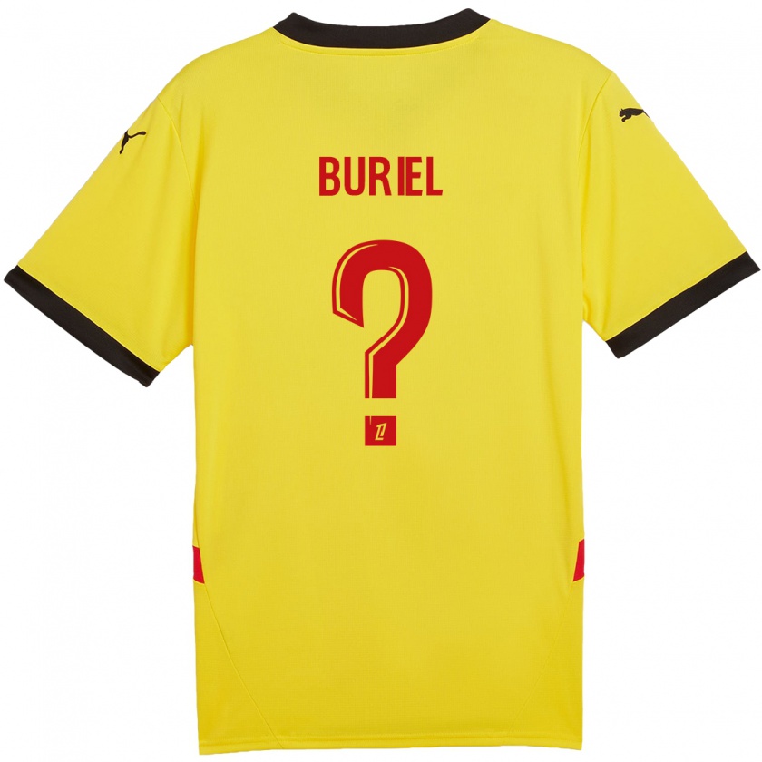 Kandiny Herren Noah Buriel #0 Gelb Rot Heimtrikot Trikot 2024/25 T-Shirt