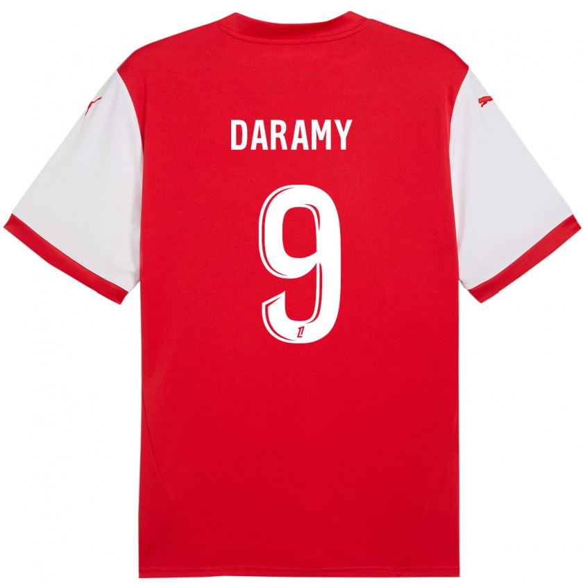 Kandiny Herren Mohamed Daramy #9 Rot Weiß Heimtrikot Trikot 2024/25 T-Shirt